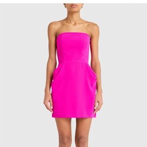 Amanda Uprichard Fuchsia Strapless Dress